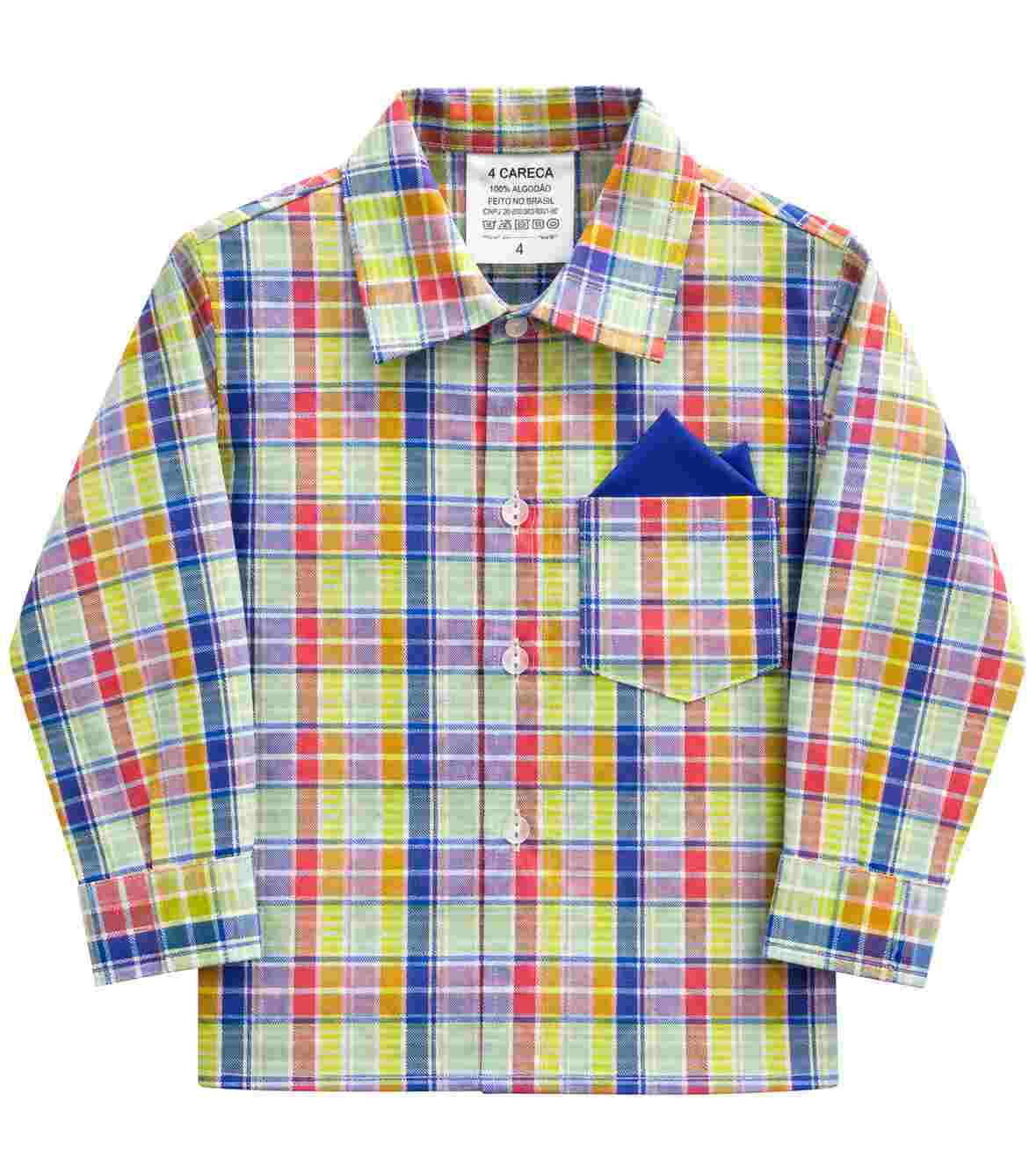 CAMISA JUNINA XADREZ BEBE REF 421